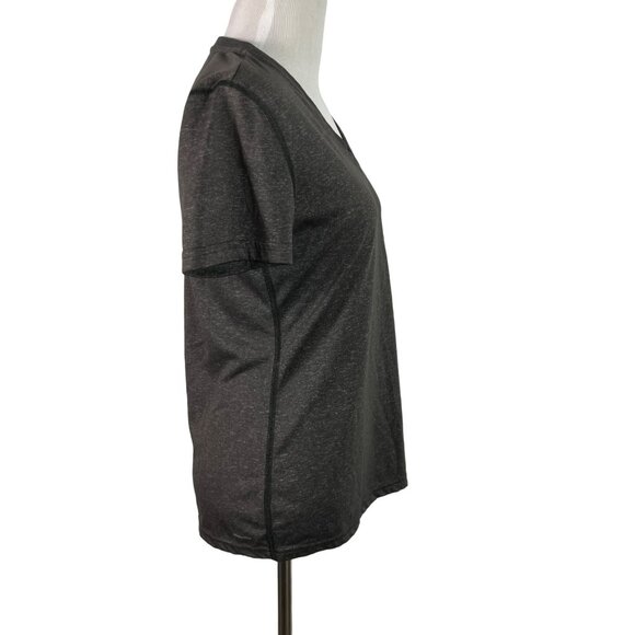 🟣🟣🟣 ADIDAS Women's Size Small Gray V Neck Athletic T Shirt - Picture 5 of 7